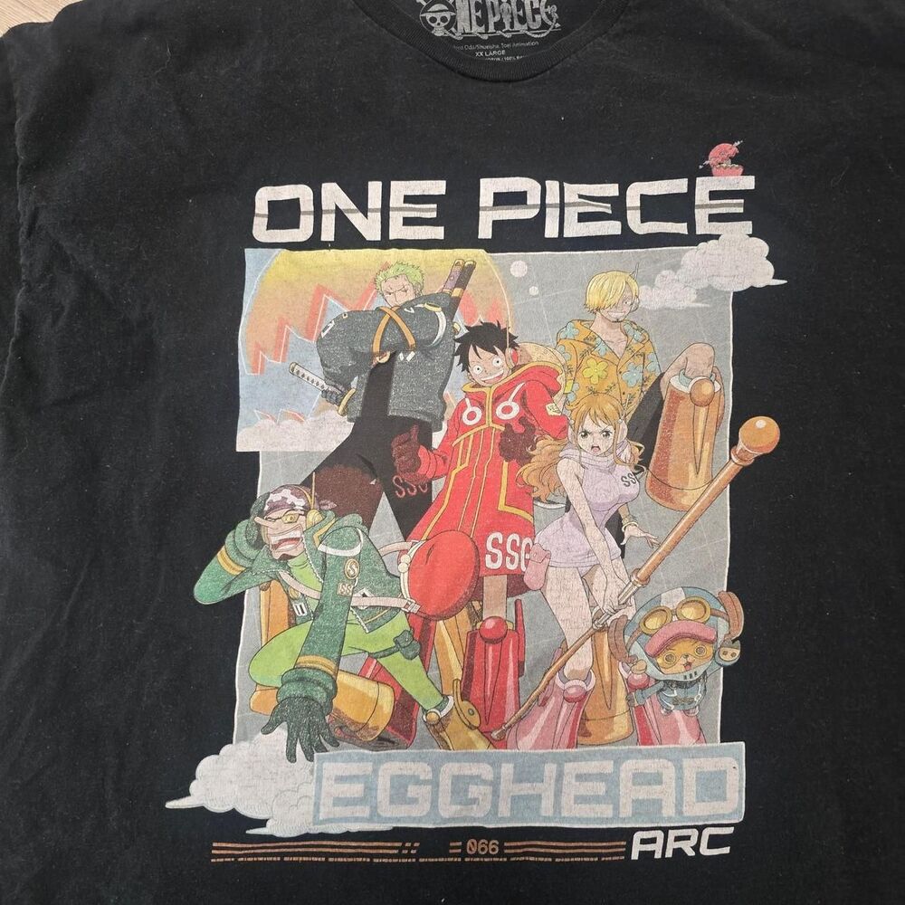One Piece Men's size XXL Egghead Arc Cotton T-Shirt with graphic t-shirt